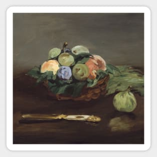 Basket of Fruit by Edouard Manet Magnet